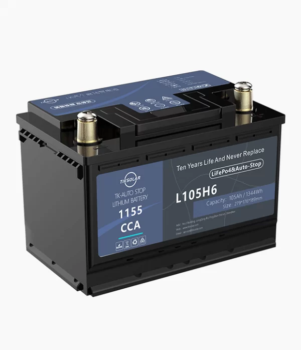 12V105Ah LiFePO4 Auto-Stop Battery With ForceStart And Bluetooth